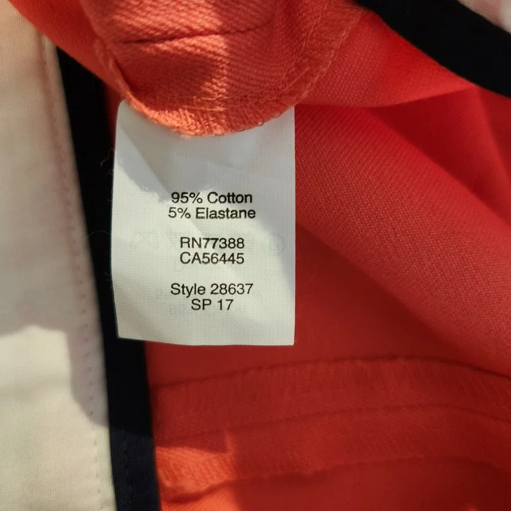 J. Crew Ankle Pants Orange Coral Stretch Cotton Professional 10